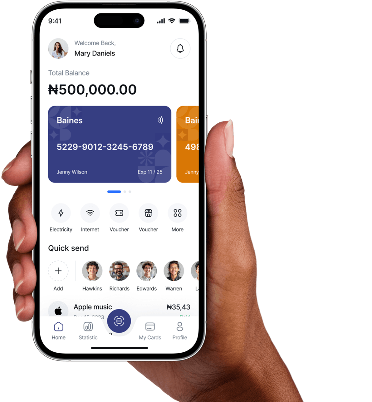 Baines Mobile App Interface